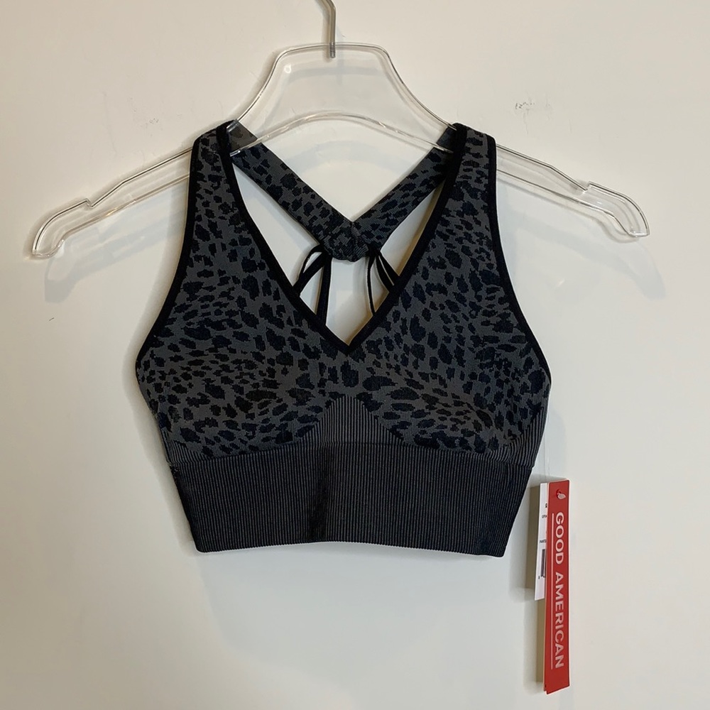NEW Good American leopard sports bra size 2/3 ♠️ - Picture 1 of 6